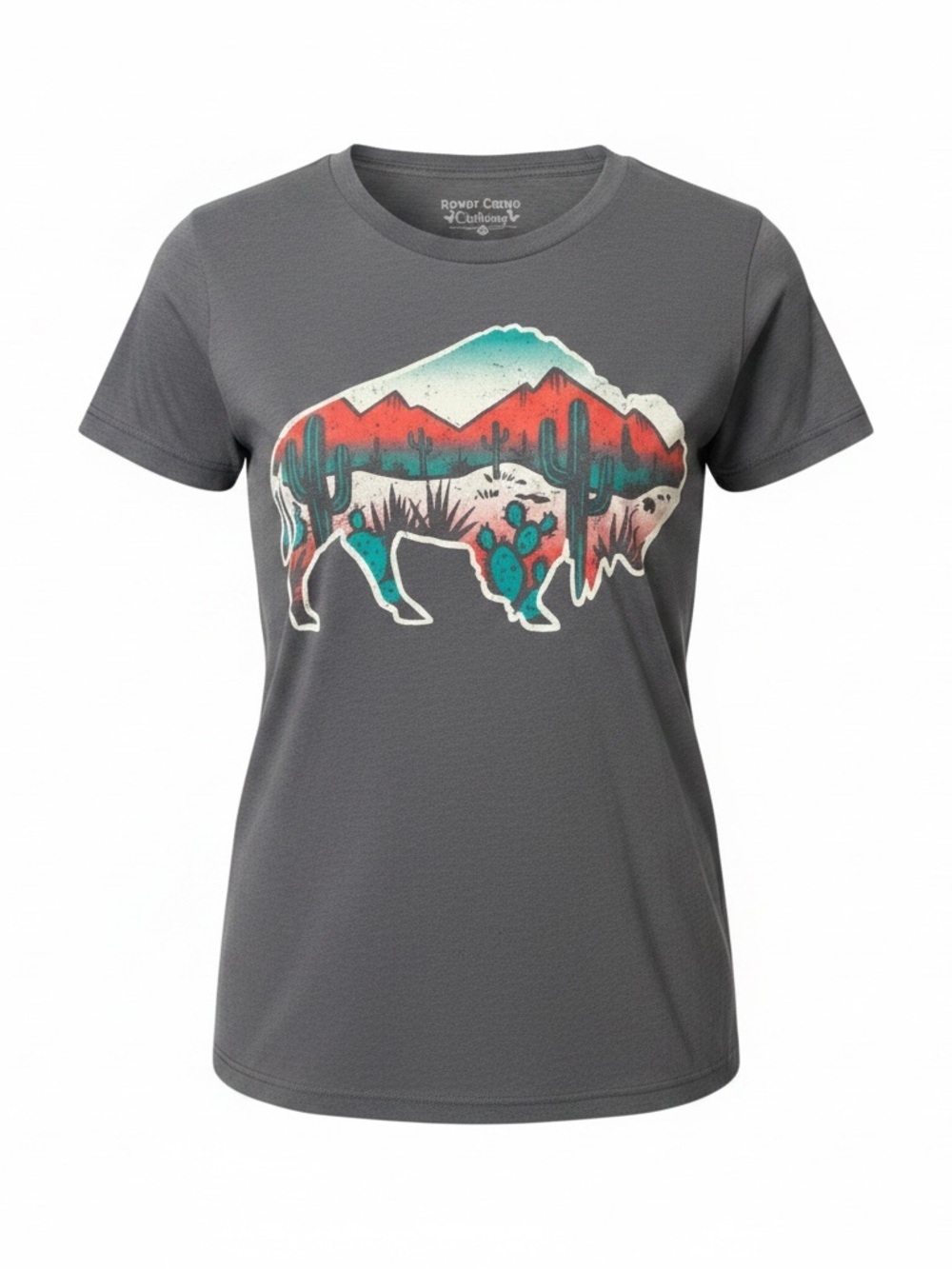 Southwestern Bison Graphic T-Shirt